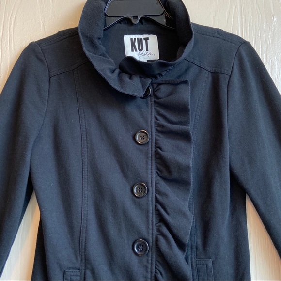 Kut from the Kloth Ruffle Trim Top/Jacket - Picture 4 of 11
